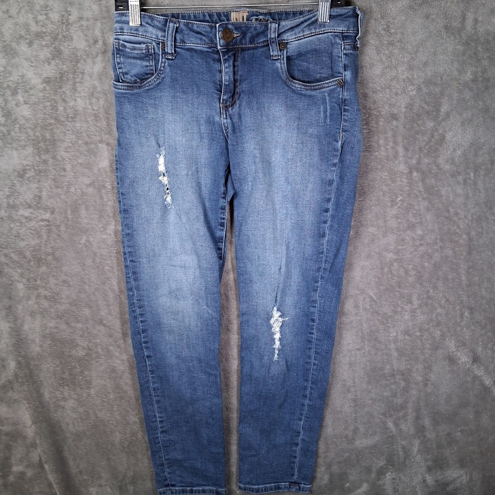 Kut From The Kloth‎ Catherine Boyfriend Jean Women's Sz 4 Mid-Rise Distressed